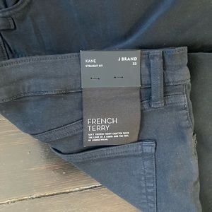 J Brand French Terry Kane straight fit black chino size 33